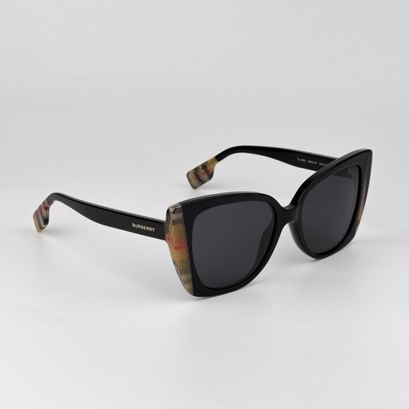 Burberry MARYL Cat Eye Sunglasses BE4393 405587 Black / Vintage Check Grey main image 9